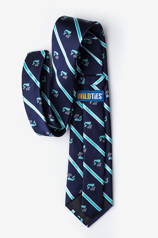 Whales Aqua Extra Long Tie