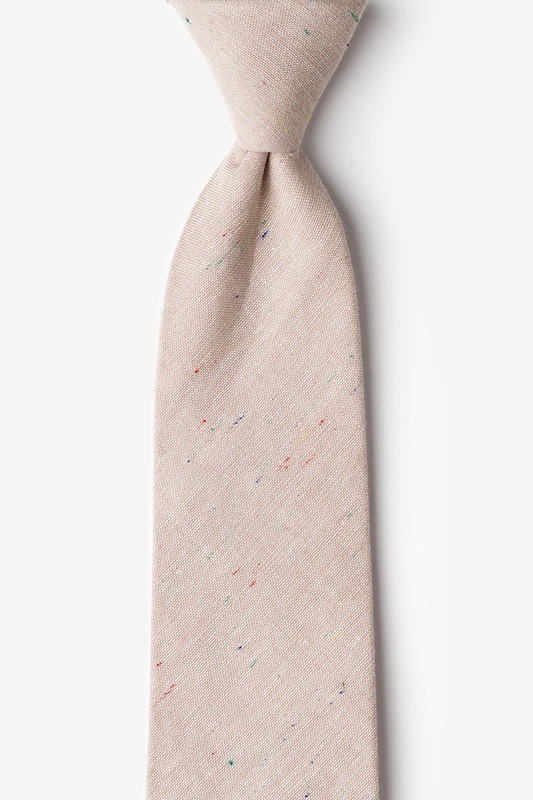 Teague Beige Extra Long Tie