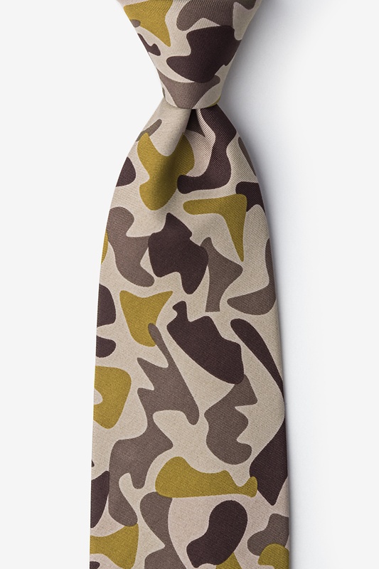 Street Camo Beige Extra Long Tie