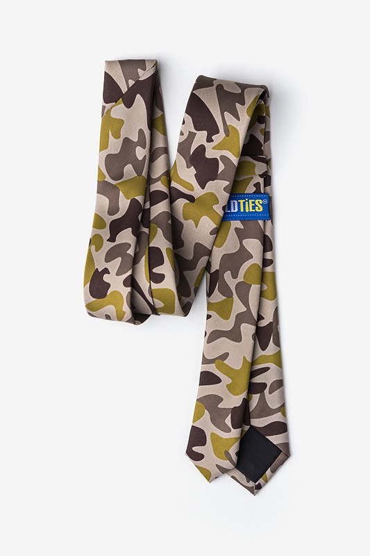 Street Camo Beige Skinny Tie