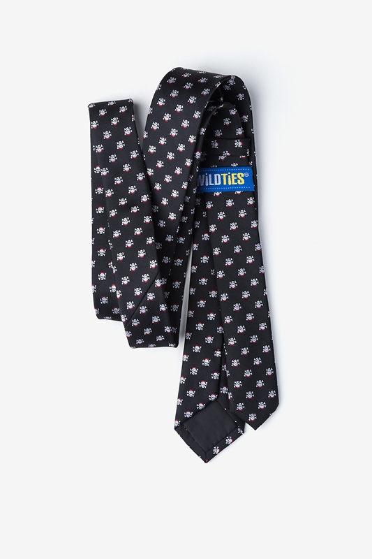 Christmas Skulls Black Skinny Tie