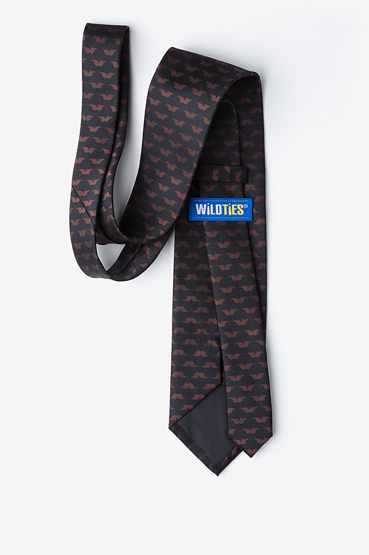 Mustache Repeat Black Extra Long Tie