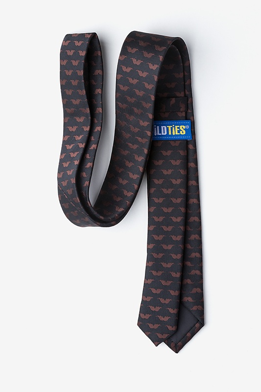 Mustache Repeat Black Skinny Tie