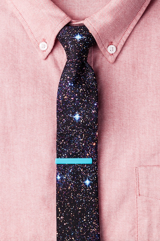 Spaced Out Black Skinny Tie