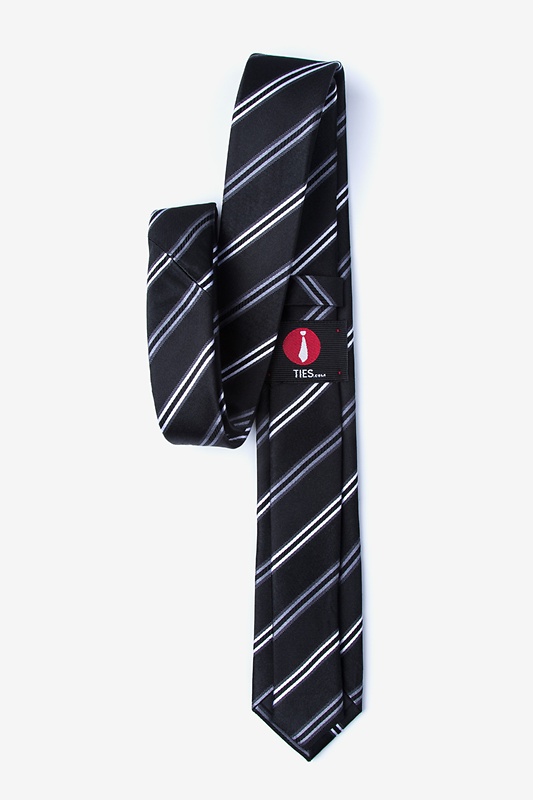 Abbert Black Skinny Tie