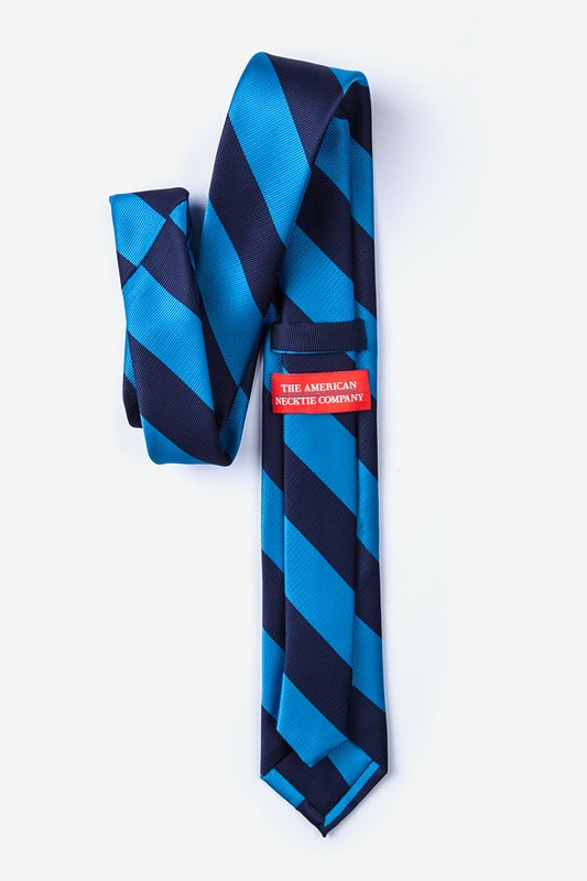 Blue & Navy Stripe Skinny Tie