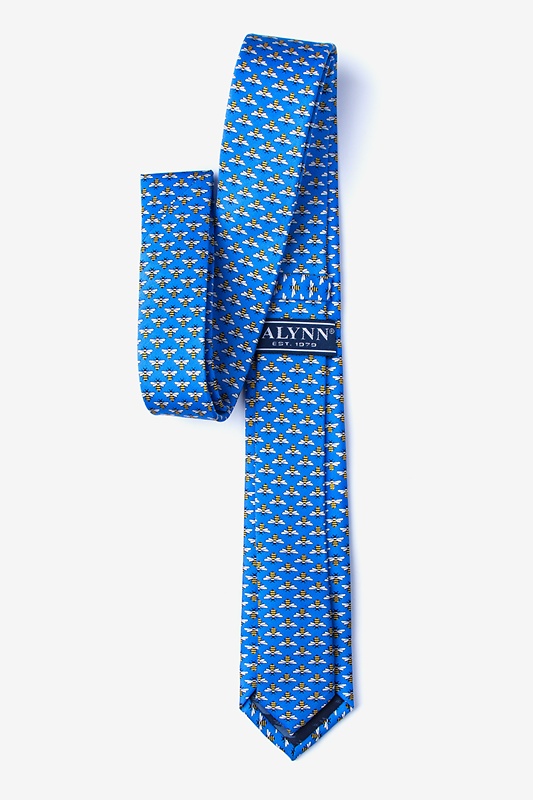 Micro Bees Blue Skinny Tie