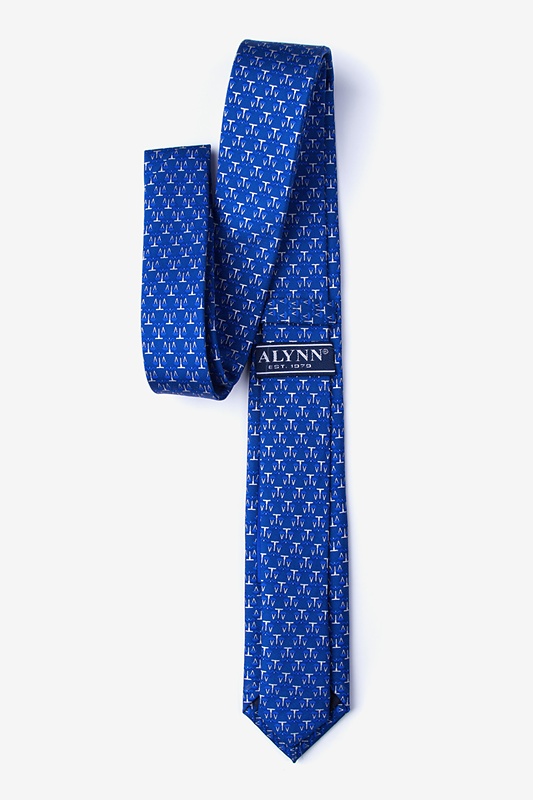 Scales Of Justice Blue Skinny Tie