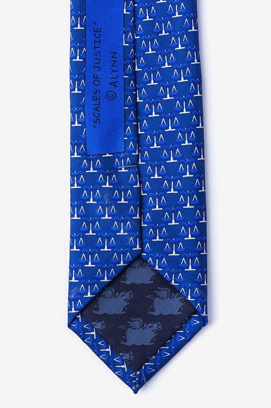 Scales Of Justice Blue Skinny Tie