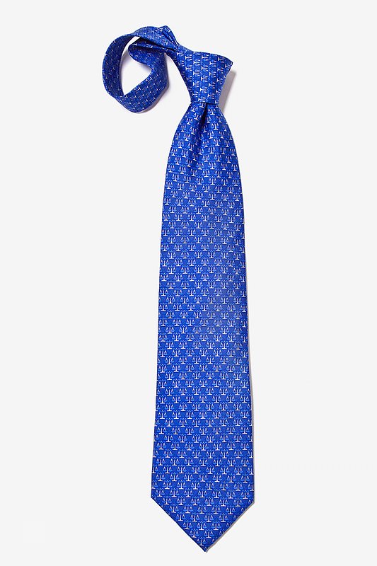 Scales Of Justice Blue Tie