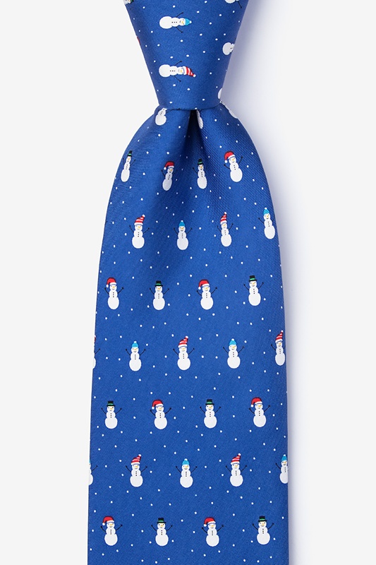 Snowmen in the Snow Blue Tie