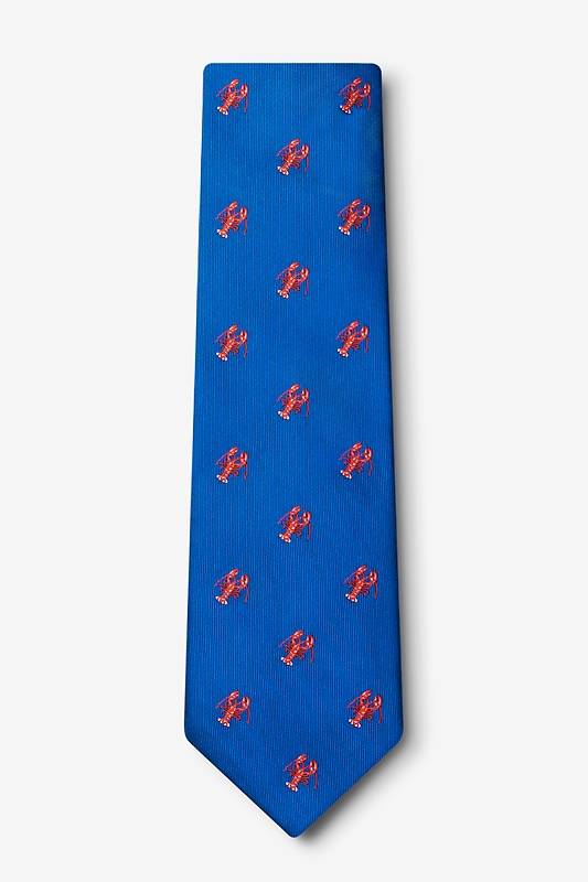 Will Work for Lobster Blue Tie