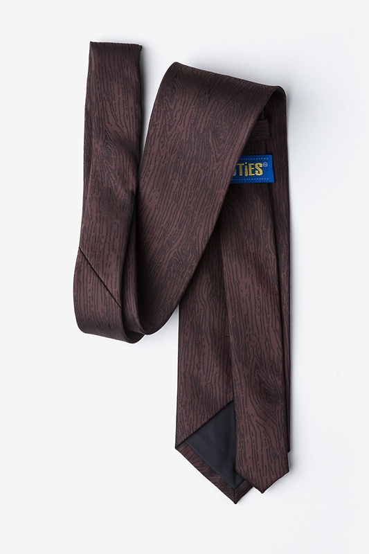 Wood Grain Brown Extra Long Tie