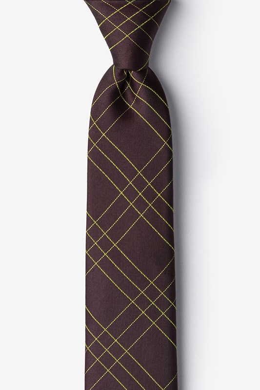 Unimak Brown Skinny Tie