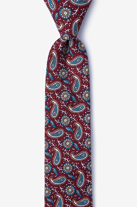 Benz Burgundy Skinny Tie