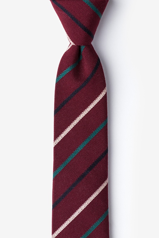 Houston Burgundy Skinny Tie