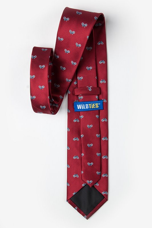 Bicycles Burgundy Extra Long Tie