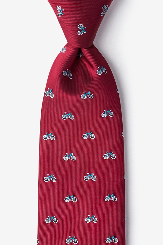 Bicycles Burgundy Tie