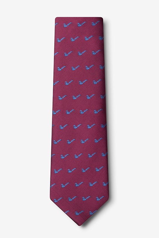 Tobacco Pipes Burgundy Tie