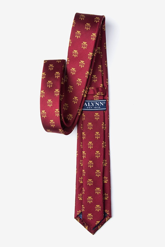 Justice Served Burgundy Skinny Tie