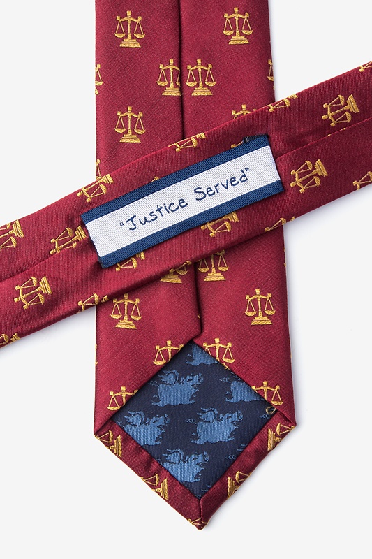 Justice Served Burgundy Skinny Tie