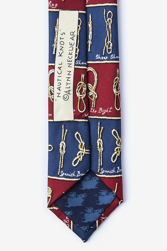 Nautical Knots Burgundy Skinny Tie