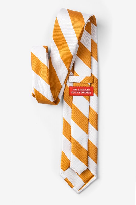 Burnt Orange & White Stripe Extra Long Tie