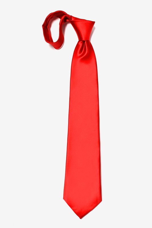 Candy Apple Red Extra Long Tie