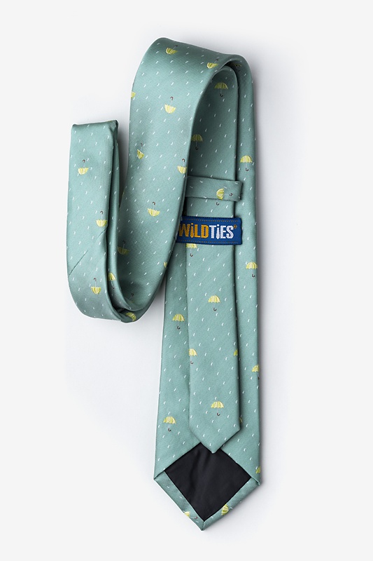 Umbrellas Celadon Tie