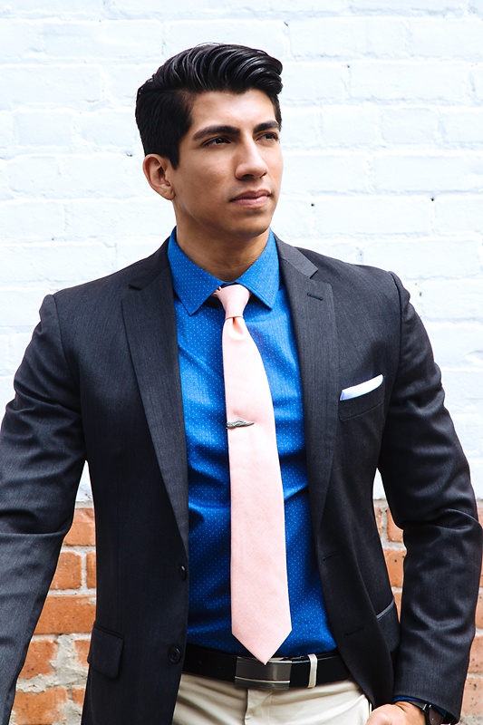 Tioga Coral Skinny Tie