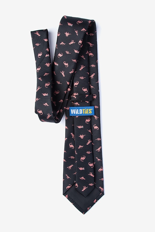 Coral Dinosaurs Roaming Extra Long Tie