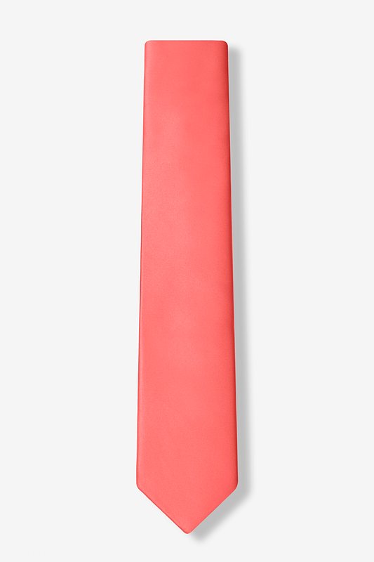 Coral Skinny Tie