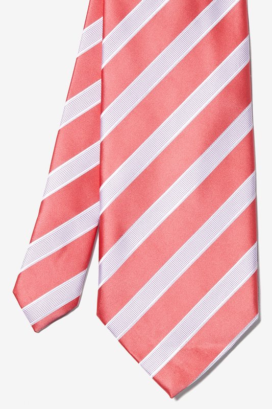 Jefferson Stripe Coral Tie