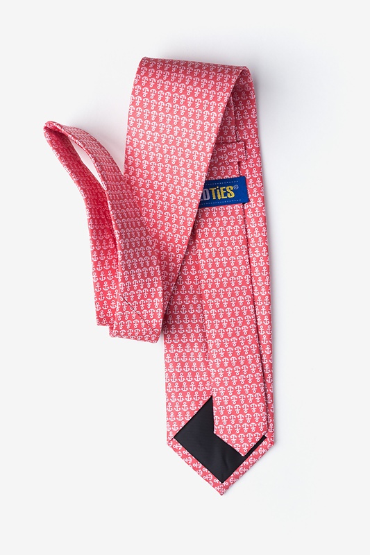 Small Anchors Coral Tie