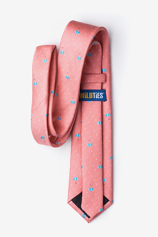 Umbrellas Coral Extra Long Tie