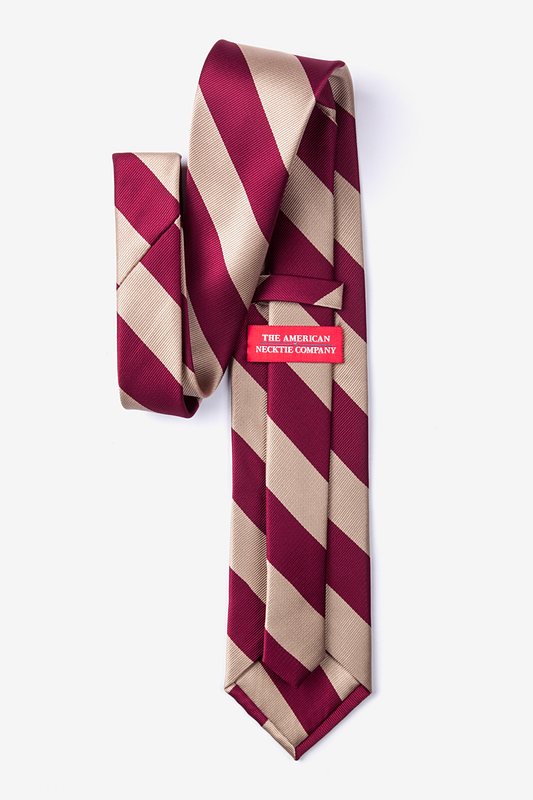 Crimson & Cream Stripe Tie