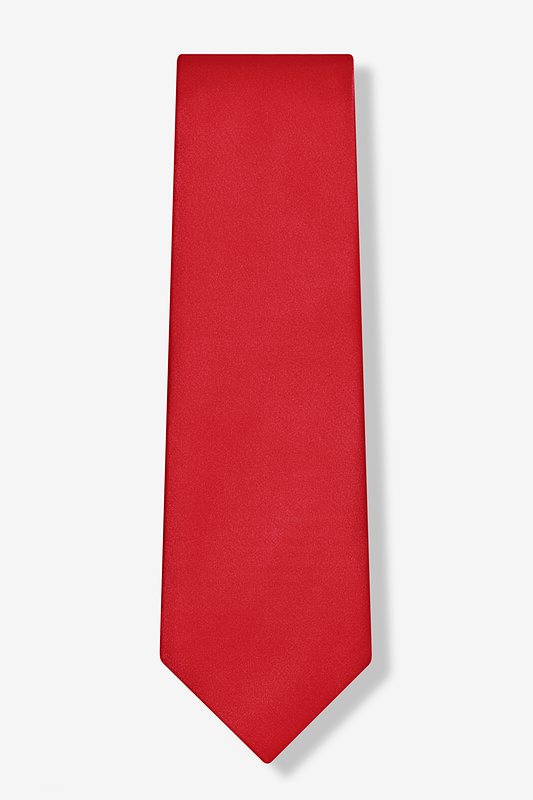 Crimson Red Extra Long Tie