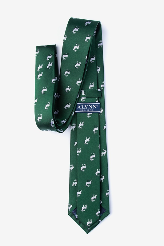 Majestic Elk Dark Green Extra Long Tie