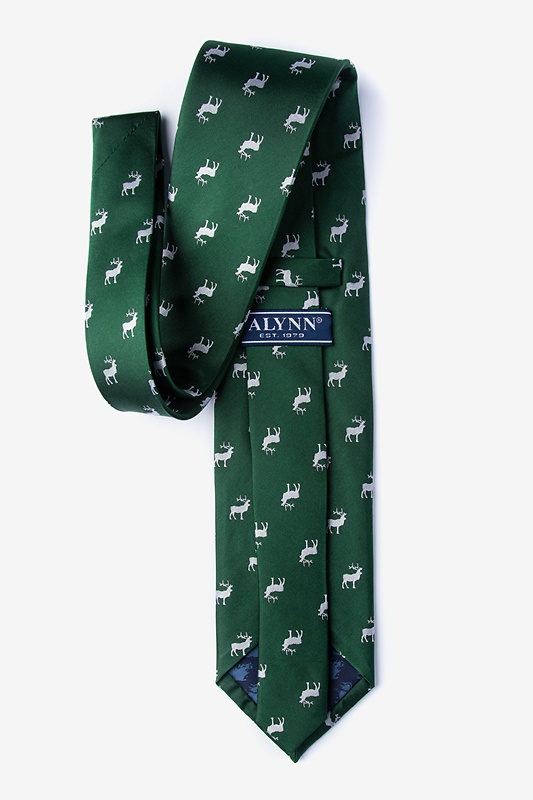 Majestic Elk Dark Green Tie