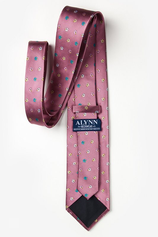 Blossoms Dusty Rose Extra Long Tie