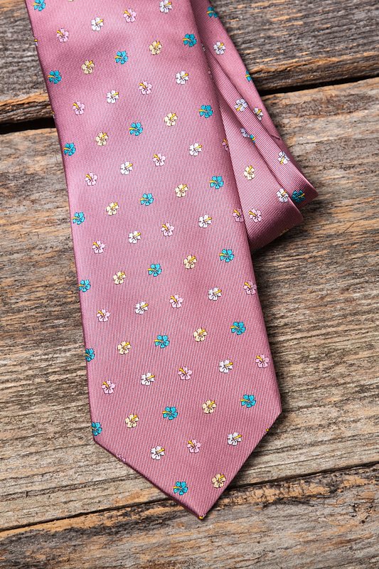 Blossoms Dusty Rose Extra Long Tie