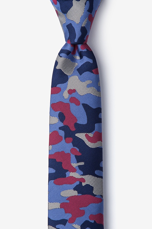 Camouflage Woodland Fuchsia Skinny Tie