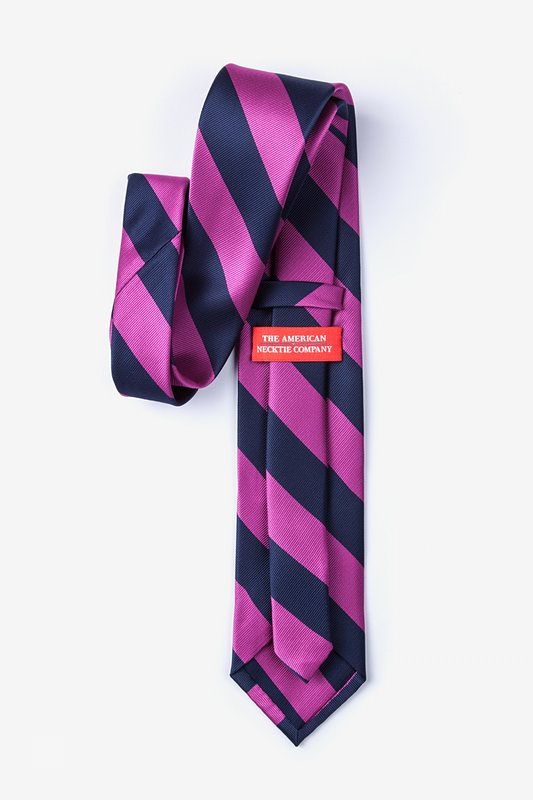 Fuchsia & Navy Stripe Tie