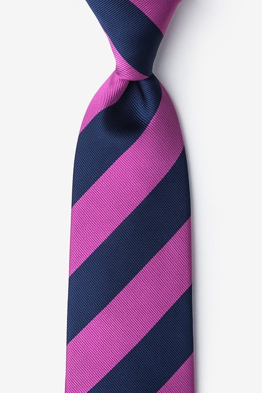 Fuchsia & Navy Stripe Tie