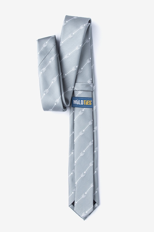 Flying Arrows Gray Skinny Tie