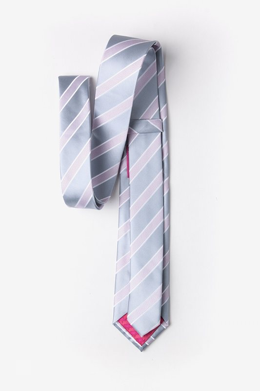 Jefferson Stripe Gray Skinny Tie