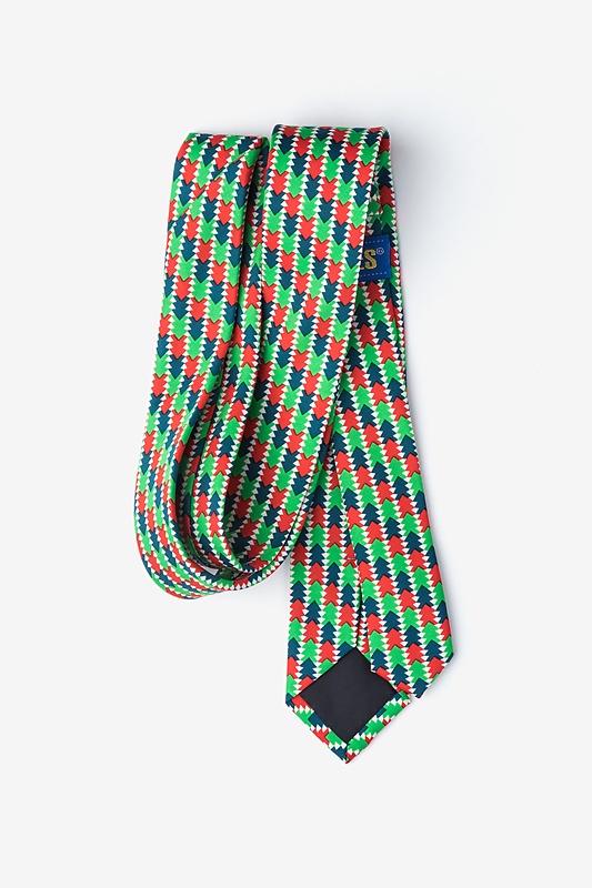 Christmas Tree Abstract Green Skinny Tie