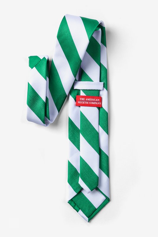 Green & White Stripe Tie