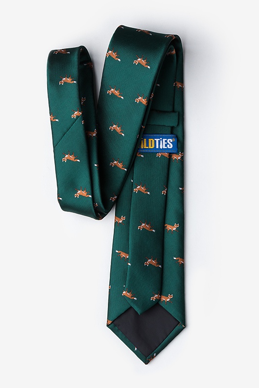 Prowling Foxes Green Tie