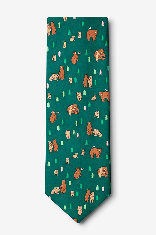 Bear Necessities Green Tie